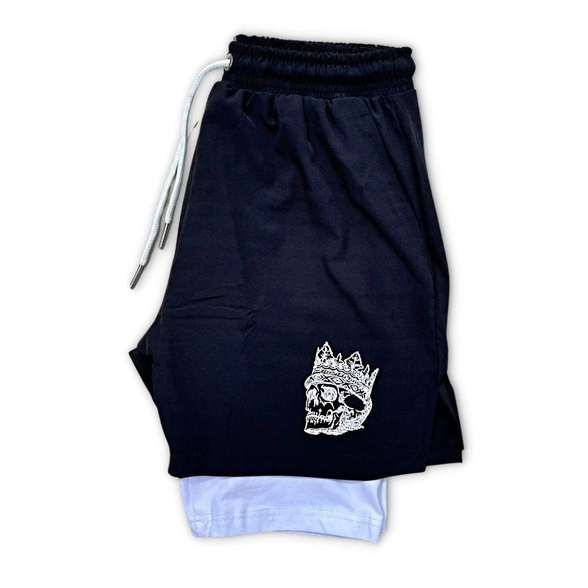 2 in 1 Gym Shorts Double-Layer Athletic Nylon Shorts