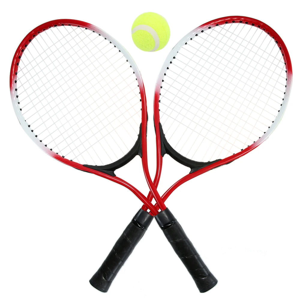 Set of 2 Kid'S Tennis Racket for Tennis Racket Training Carbon Fiber Top Steel Material Tennis String with Free Tennis Ball