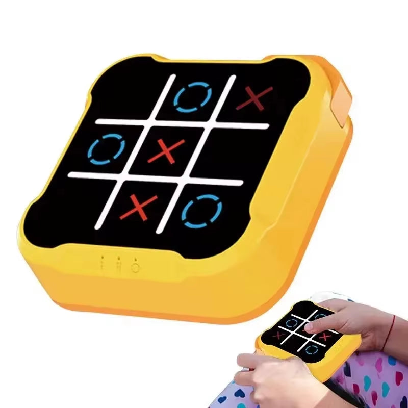 Tic-Tac-Toe Board Multifunctional Electronic Game Montessori Educational Table Game Chess Portable Chess Set Adult and Children