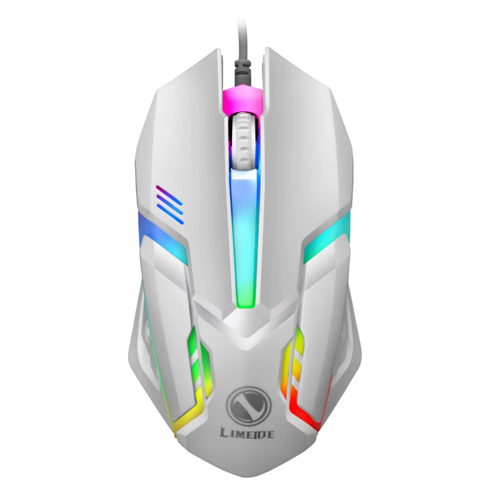 Limei S1 E Sports LED Luminous Backlit Wired Mouse USB Wired for Desktop Laptop Mute Office Computer Gaming Mouse