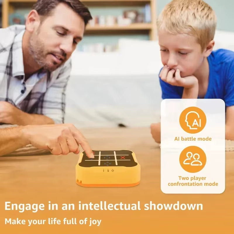 Tic-Tac-Toe Board Multifunctional Electronic Game Montessori Educational Table Game Chess Portable Chess Set Adult and Children