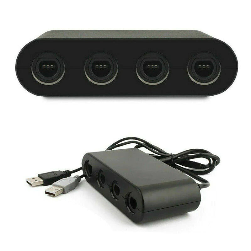 Gamecube Controller Adapter 4 Port for Nintendo Switch Wii U & PC USB NEW TURBO