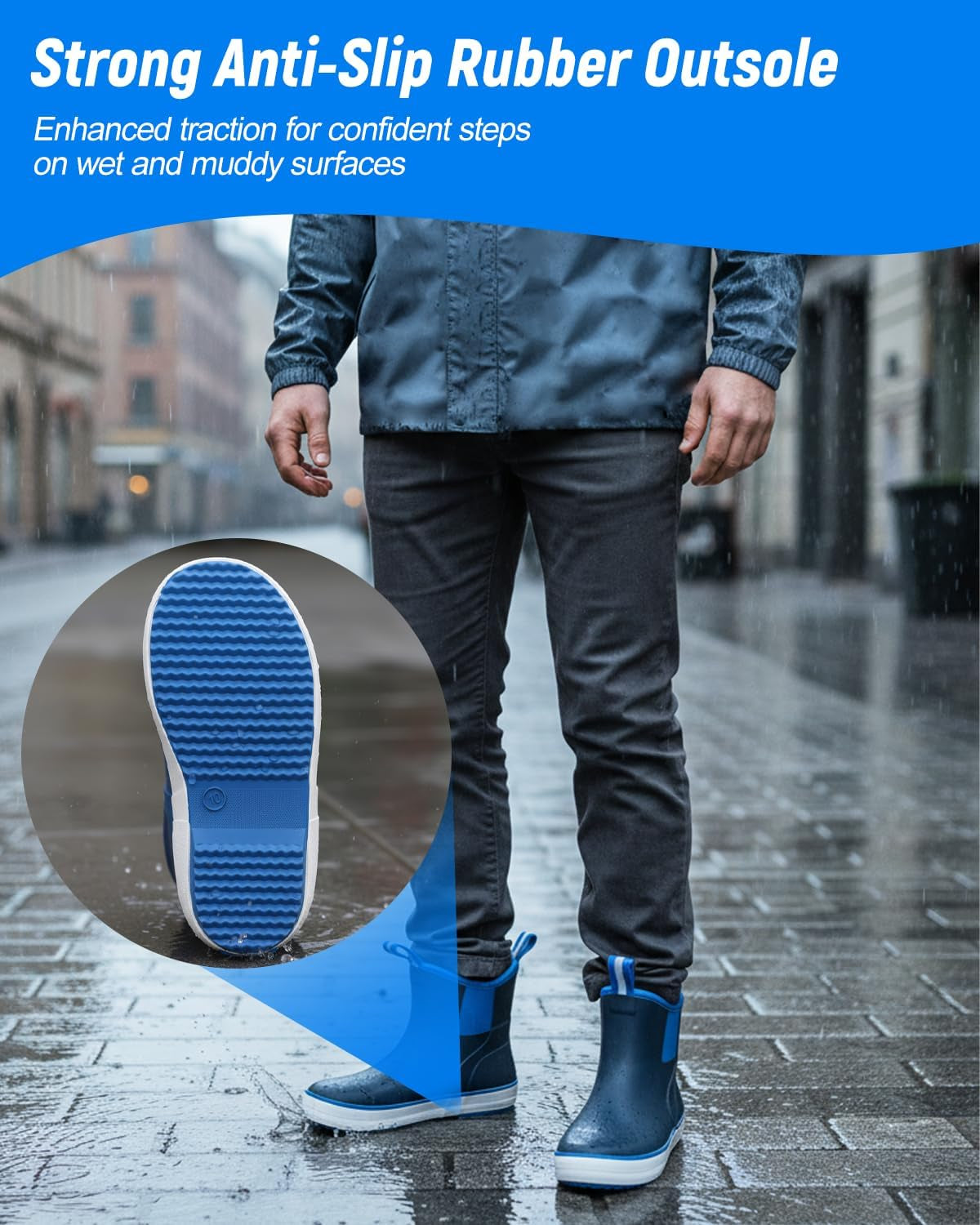 Waterproof Rain Boots – Anti-Slip Rubber Sole, Durable & Lightweight Boots for Gardening, Walking, Fishing & Outdoor Activities