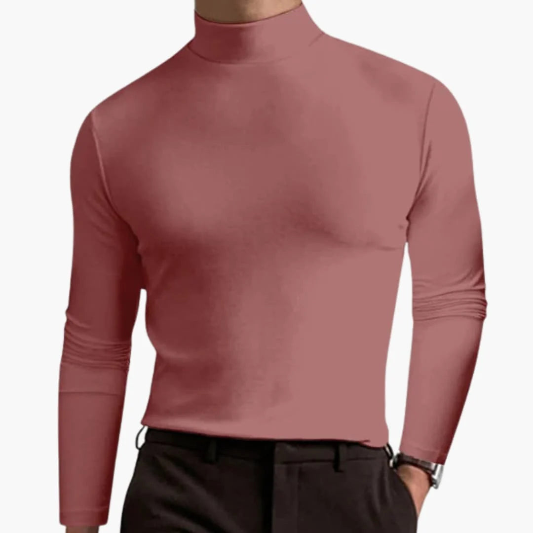 Heren Slim Fit Coltrui Met Stretch – Verfijnde Basislaag