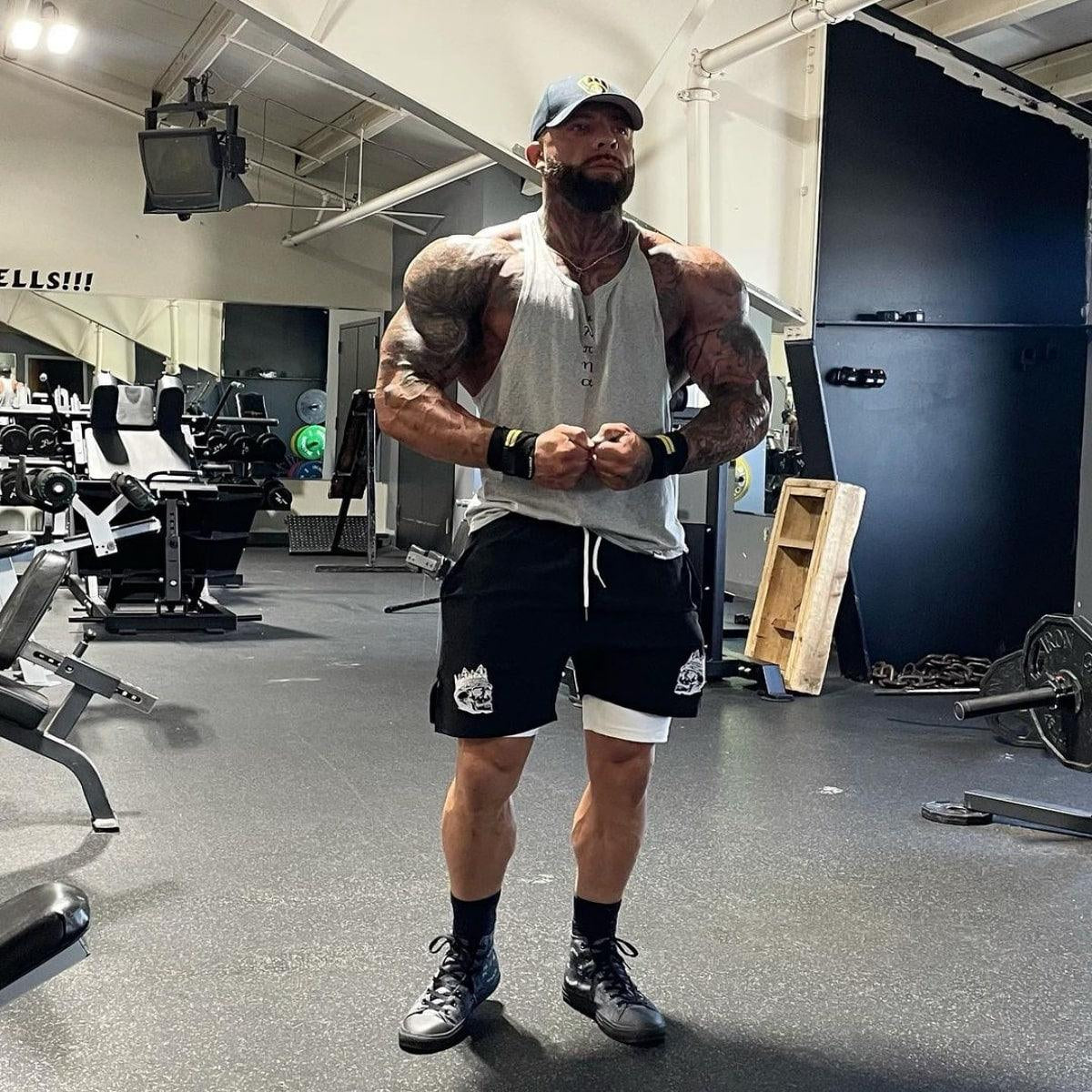 2 in 1 Gym Shorts Double-Layer Athletic Nylon Shorts