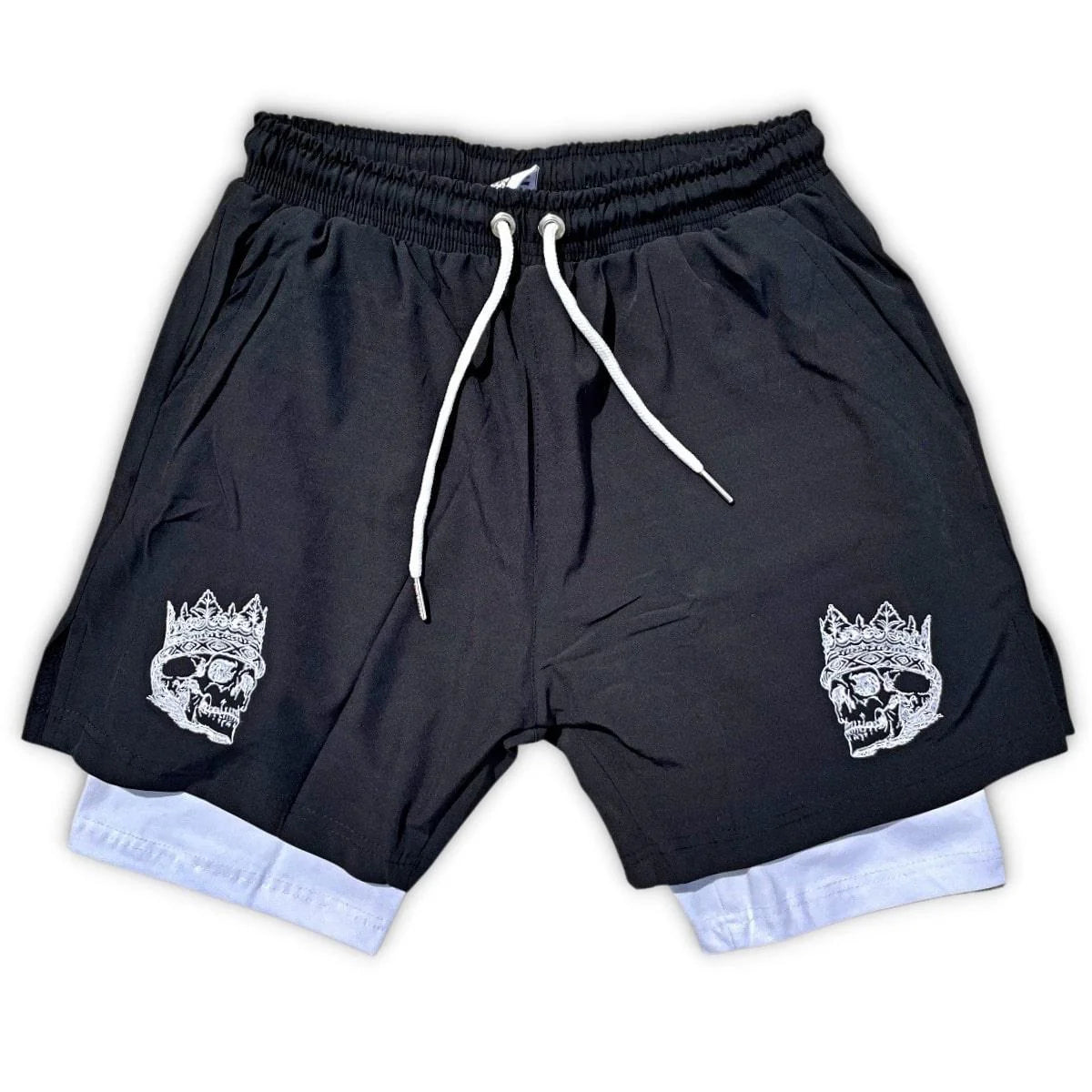 2 in 1 Gym Shorts Double-Layer Athletic Nylon Shorts