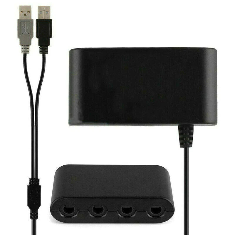 Gamecube Controller Adapter 4 Port for Nintendo Switch Wii U & PC USB NEW TURBO