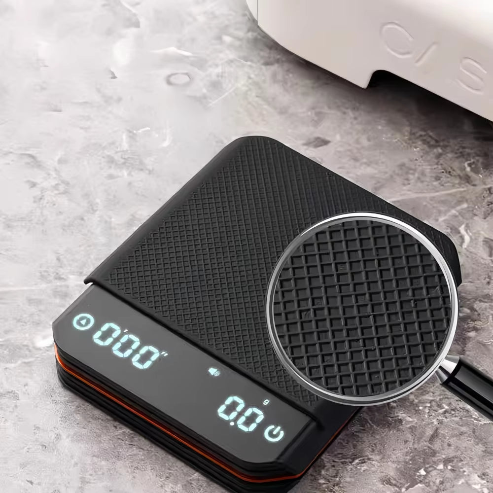 Mini Coffee Scale with Pad LED Display USB Charge Timed Portable High Precision Professional Home Kitchen Cafe Coffeeaccessories