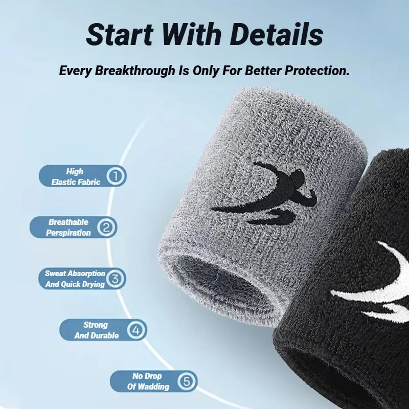 Fashion Sports Wristbands for Men and Women Running Basketball Fitness Tennis Badminton Towels Breathable Sweat Absorbing