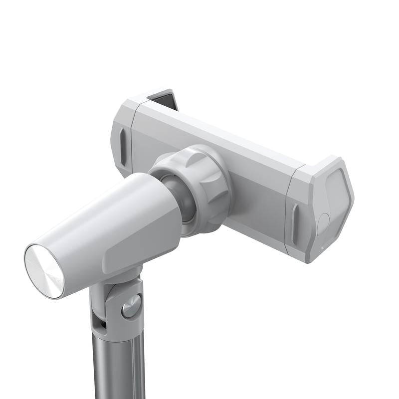 UGIFT Cell Phone Stand for Iphone Desk Rotating Telescopic Lift and Overhead Selfie Compatible Iphone Magnetic Adjustable Stand for Desk Use Fits 4-6.9 Inches