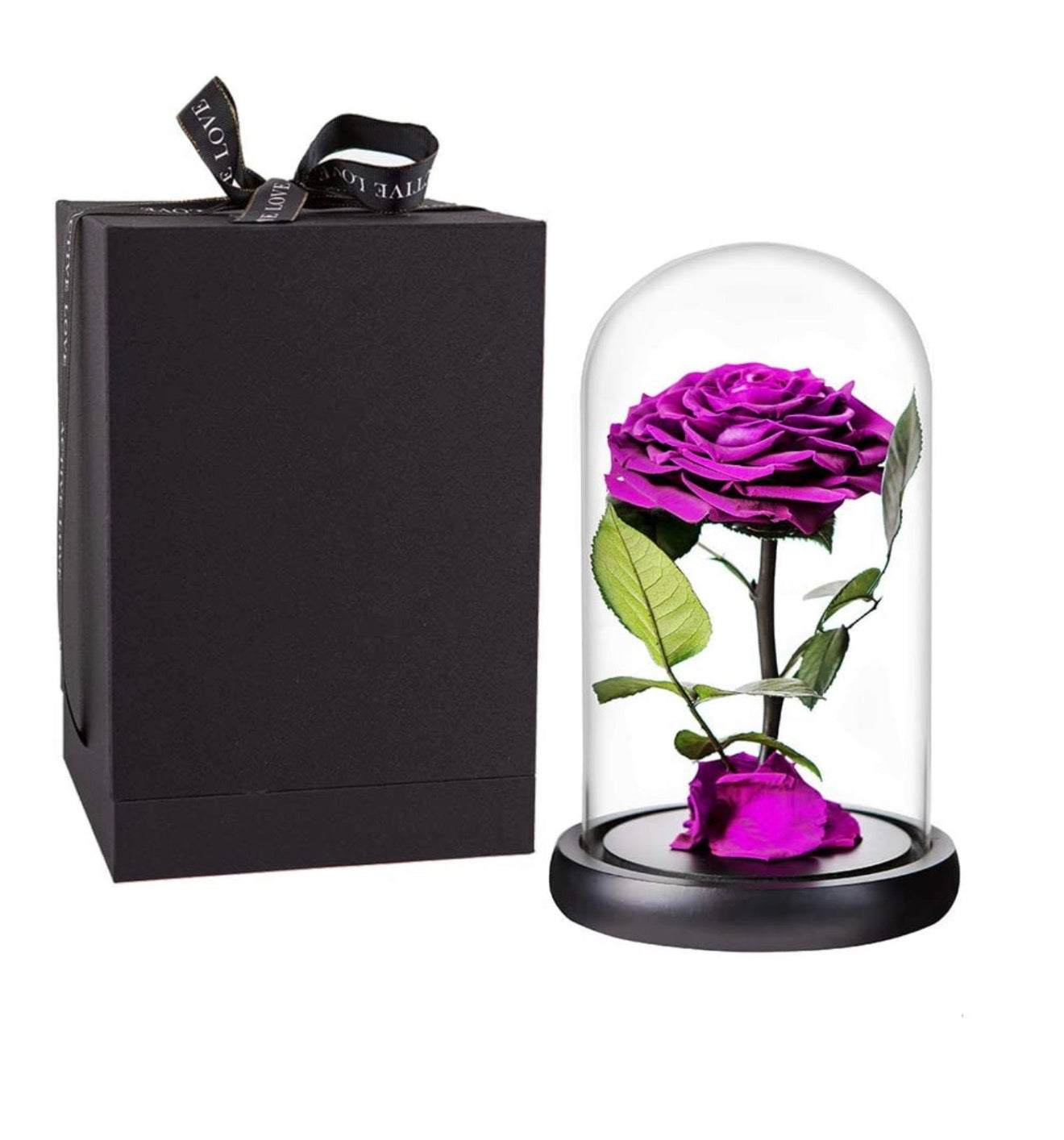 RYXA Eternal Purple Rose – قبة زجاجية فاخرة