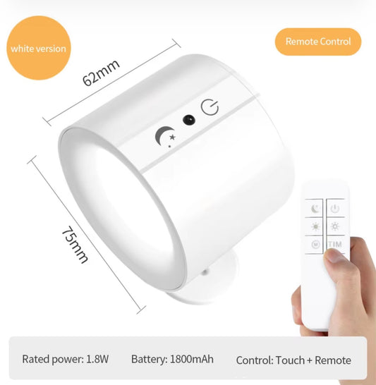 وحدة إضاءة جدارية عصرية مزدوجة – دوران كامل وإضاءة متعددة الألوان