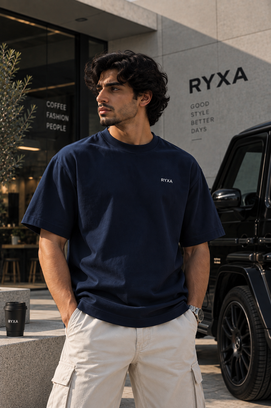 تيشيرت RYXA أوفرسايز - كحلي