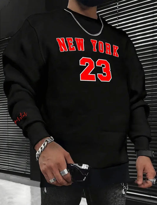 New York 23 Oversized Sweatshirt – Black Edition