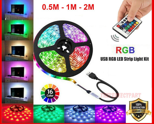 إضاءة خلفية ذكية RGB للتلفزيون – USB مع ريموت تحكم