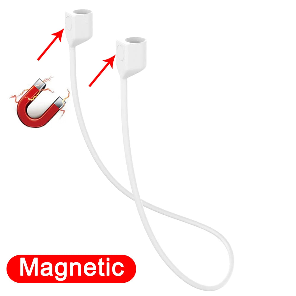Anti-Lost Silicone Headphones Strap for Apple Airpods 1St 2Nd 3Rd Gen Neck Band Bluetooth Earphone Cord for Air Pods Pro1 / Pro2