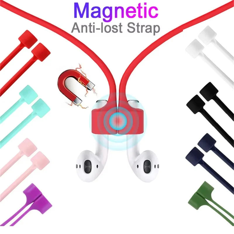 Anti-Lost Silicone Headphones Strap for Apple Airpods 1St 2Nd 3Rd Gen Neck Band Bluetooth Earphone Cord for Air Pods Pro1 / Pro2