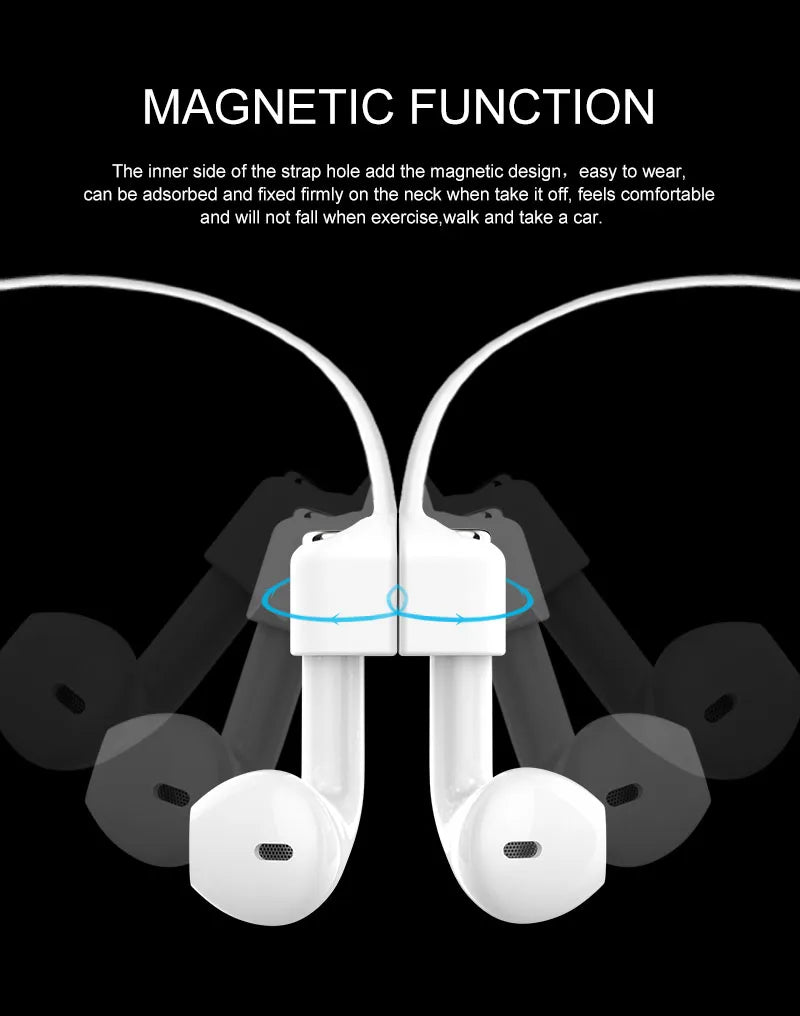 Anti-Lost Silicone Headphones Strap for Apple Airpods 1St 2Nd 3Rd Gen Neck Band Bluetooth Earphone Cord for Air Pods Pro1 / Pro2
