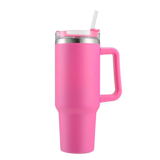 1Pc 40Oz Stainless Steel Leopard Print Cup with Straw Portable Car Cup Large Capacity Water Cup