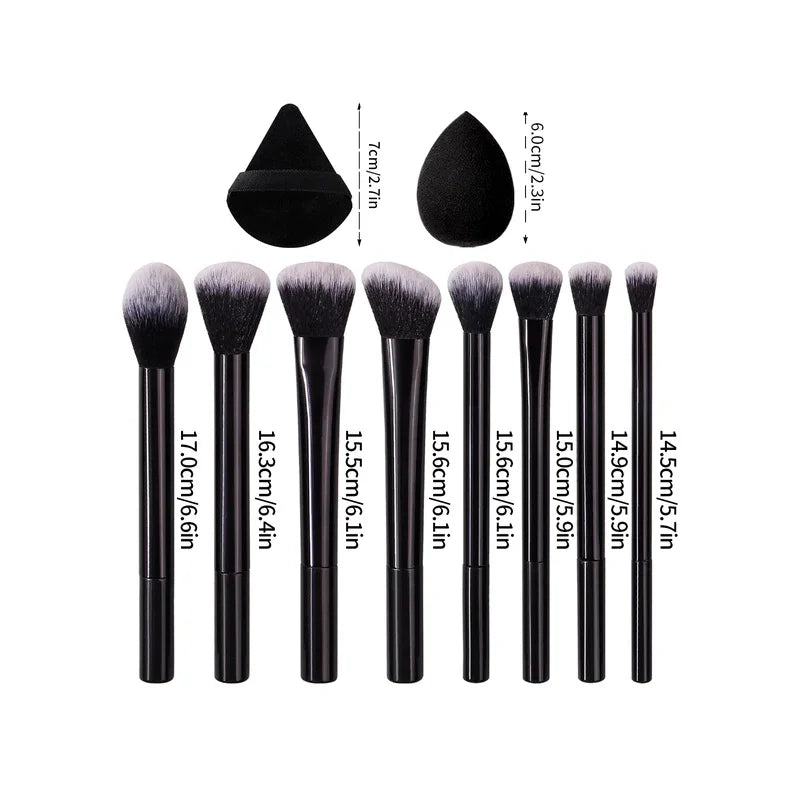 12PCS Beginner'S Makeup Brush Sponge Egg/Powder Puff Set Combination Portable and Soft, Suitable for Base Makeup/Blush/Eyeshadow