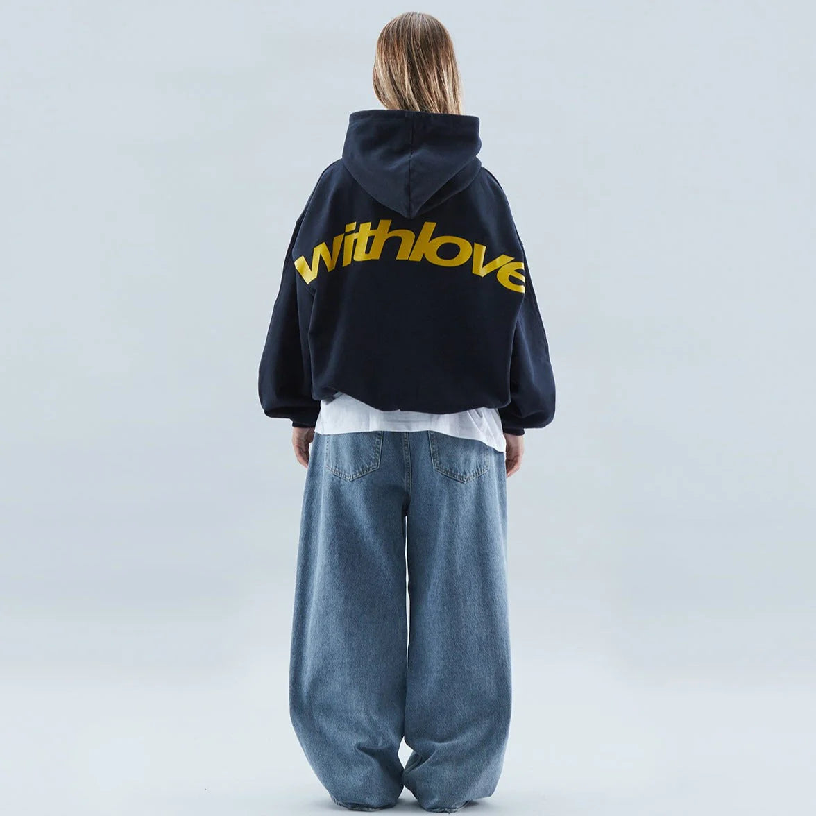 Herren Oversized Hoodie Streetwear Mit Kapuze Und „Withlove“-Print – Urban Casual Style
